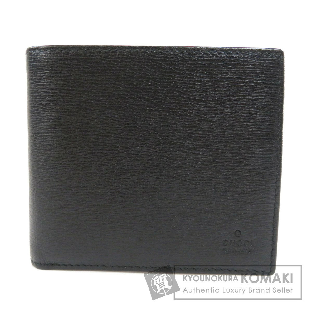 Gucci Motif Bi fold Wallet Leather